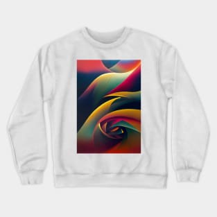Japanese Abstract Waves Crewneck Sweatshirt